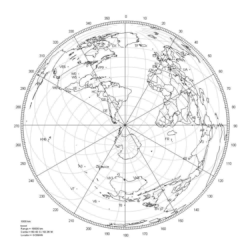 Great Circle Chart